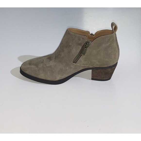 Vionic Women's 8M Ankle Boots Stone Grey Leather Waterproof Zip Booties EU 38.5 - Picture 3 of 9